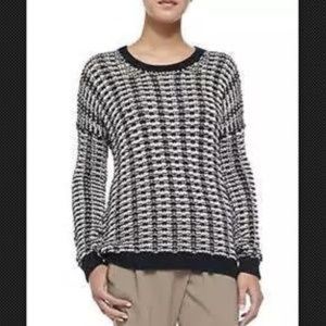 Vince Textured Sweater - Navy/Cream